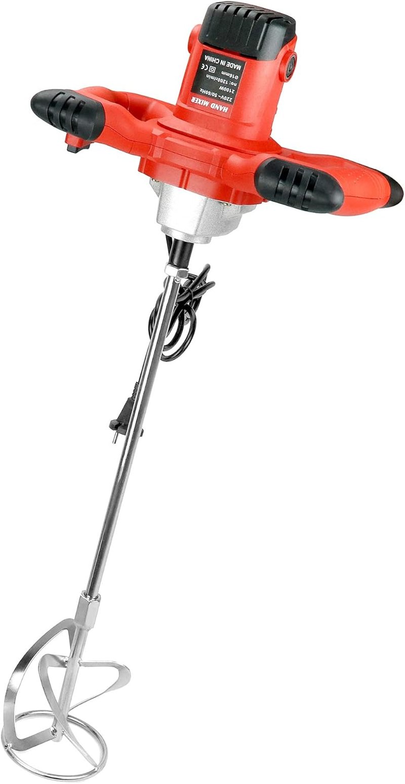 QWORK 2100W-os 6 sebességes keverőgép festékhez, vakolathoz - M14 menettel