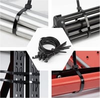 XINGO Fekete Kábelkötegelő Szett - 300mm x 12mm, 114kg Szakítószilárdság, 80db UV-Álló Nylon Kábelrögzítő Nagy Méretű Kábelrendezéshez 6