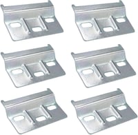 GIAK Fém Tartólemez Szett - 6 db 60 mm-es Horganyzott Acél Fali Konzol Szekrényekhez, Tükrökhöz, Polcokhoz Csúszásgátlóval 1
