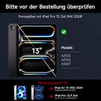 HOU iPad Pro 13 (M4) Billentyűzetes Tok - QWERTZ, Háttérvilágítás, Precíz Trackpad, Mágneses Dizájn, Bluetooth Csatlakozás, 2024 Modellekhez 2