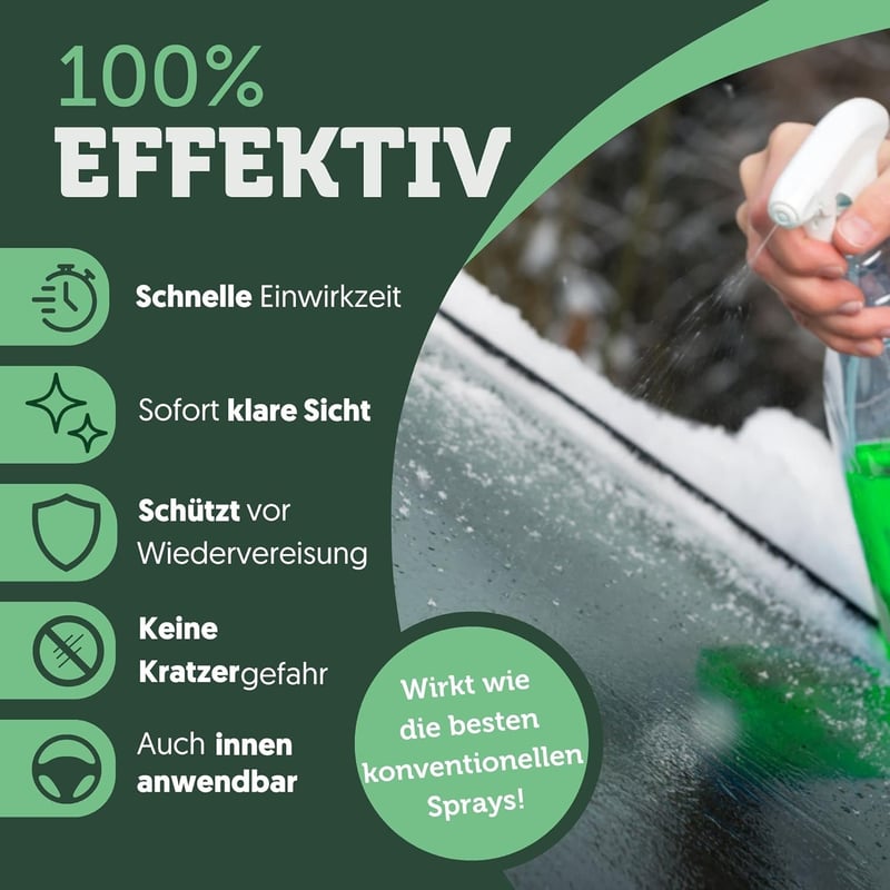 Greener Future Bio Jégoldó Spray Autóüvegre 750ml - Környezetbarát, Hatékony (3 db)