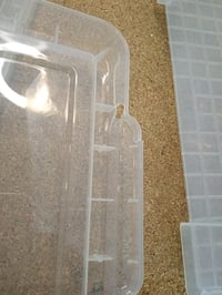Cetomo set od 3 prozirne kutije za pohranu od 25 litara s poklopcem, spremnici od PP plastike koji se mogu slagati jedan u drugi — slomljen poklopac (stanje: vidi 2. sliku) 3