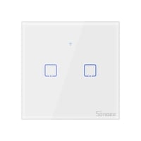 SONOFF T0EU2C 2-csatornás WiFi-s okos fali villanykapcsoló, Alexa és Google Home kompatibilis 1