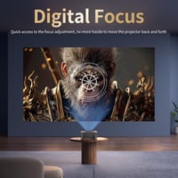 Sainellor 4K Android 12.0 Mini Projektor - 500ANSI, 1080P, WiFi 6, Bluetooth 5.0, 4GB RAM, 32GB ROM, Elektromos Fókusz, 4D Keystone 4