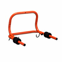 Nástenný držiak na bicykle Relaxdays pre 2 bicykle, skladací, max. 30 kg — chýba jedna zo štyroch penových výsteliek (stav: pozri 2. obrázok) 1