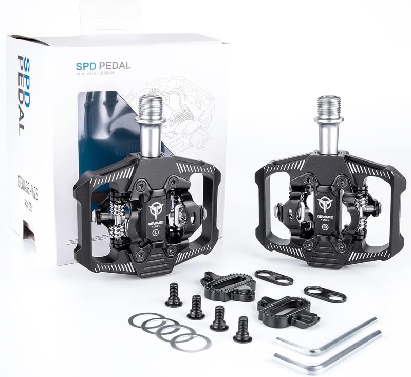 Shimano SPD kompatibilis, kétoldalas MTB pedál, széles platformmal - GEWAGE