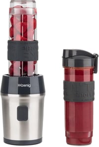 H.Koenig SMOO9 Kompakt Smoothie Készítő - 570ml, BPA-mentes, 300W, 2 Hordozható Palackkal 1