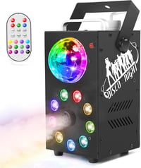 HOLDLAMP Ködgép 500W 8 LED Fénnyel RGB Színes Fényeffektekkel Távirányítóval Parti Halloween Esküvő Színpad Rendezvény 1