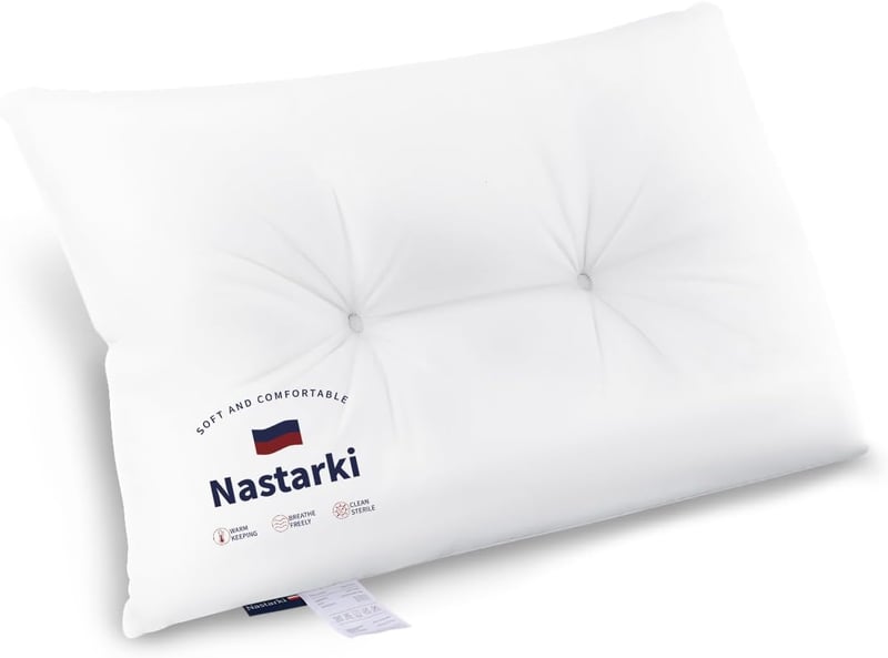 Nastarki Nagy Méretű Fehér Pamut Párna 68x43 cm, 800g Töltettel, Ágyhoz vagy Dekorációhoz