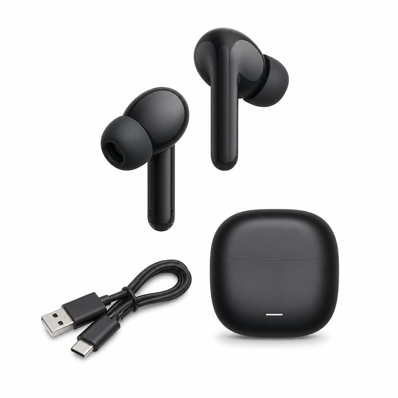 Xiaomi Redmi Buds 8 Lite True Wireless fülhallgató fekete, 42 dB ANC — hibás, részben működik: párosítási hiba (állapot: lásd a 2. képet)