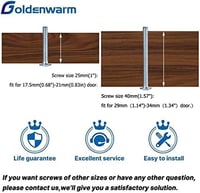 Goldenwarm LS201GD128 Arany Bútorfogantyú Szett - 5 db Rozsdamentes Acél Konyhai Szekrény és Fiók Fogantyú, 128 mm Lyuktávolság, Csavarokkal 3