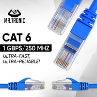 Mr. Tronic 30 méteres Cat6 UTP kék ethernet kábel, RJ45 csatlakozókkal 3