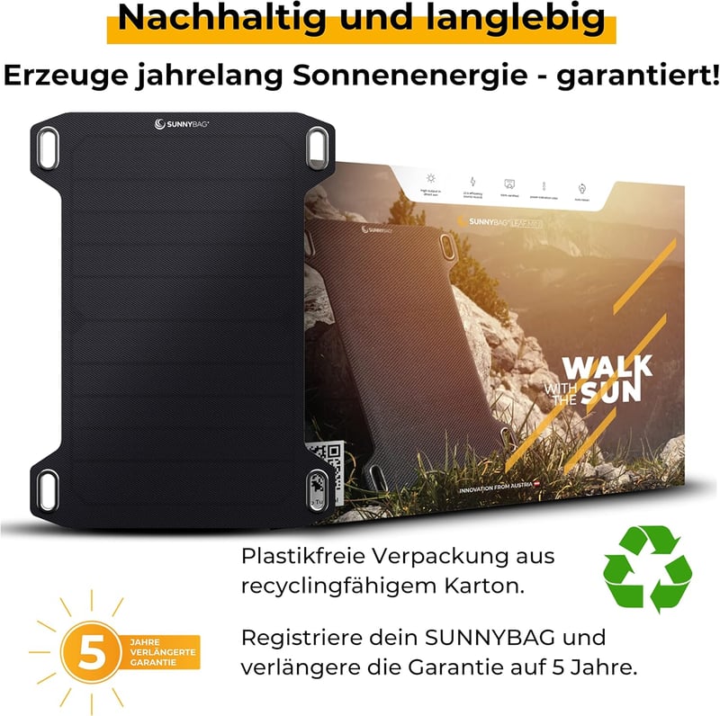 Sunnybag Leaf Mini 5W-os Hordozható Napelem USB Töltő - Vízálló, Ultrakönnyű Outdoor Kiegészítő