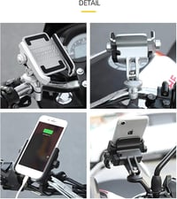 KASER Alumínium Telefontartó Motorkerékpárhoz - 360° Forgatható Visszapillantó Tükörre Szerelhető Univerzális GPS Navigáció Tartó 5