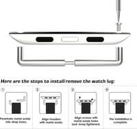 MoKo Fém Órapánt Adapter Apple Watch Ultra 2/SE/Series 9-1 Órákhoz - Kompatibilis 49/45/44/42/41/40/38mm Méretekkel 2