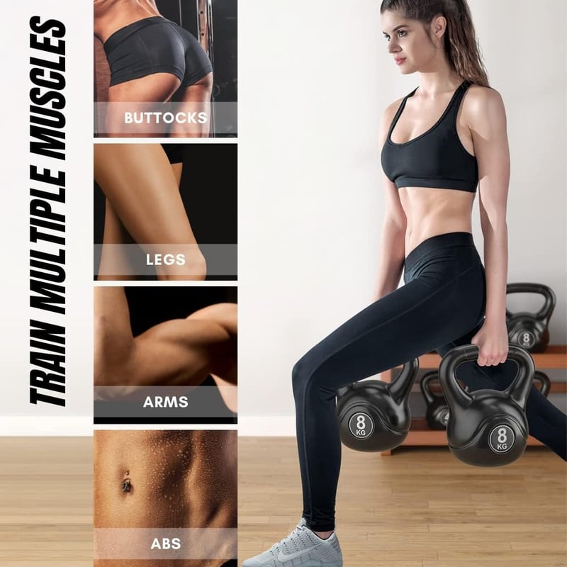MAGIC SELECT 14 kg-os betonból készült ergonomikus kettlebell súlyzó otthoni és edzőtermi edzéshez