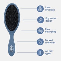 WetBrush Original Detangler Hajkefe Kék - Intelliflex Sörtékkel Nedves és Száraz Hajhoz, Kíméletes Hajbontó Minden Hajtípushoz 4