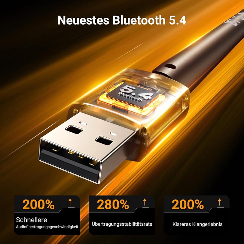 UGREEN Bluetooth 5.4 adapter PC-hez, nagy hatótávolságú USB dongle Windows 11/10/8.1-hez