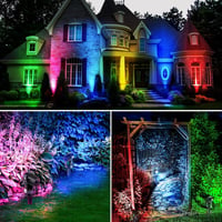 beek RGB Kerti Lámpa Szett 6db - Távirányítós LED Spotlámpa Földbe Szúrható Tüskével, IP65 Vízálló Kültéri Világítás Kerthez, Fákhoz, Partik 7