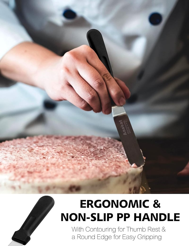 Anaeat 15 cm-es profi szögletes tortalapát - vastag cukormáz kenő spatula