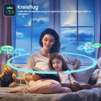 DEERC D23 Mini Drón Gyerekeknek - RC Quadcopter LED Világítással, 2 Akkumulátorral, Teljes Propellervédelemmel, 3D Flip Funkcióval, Kezdőkne 5
