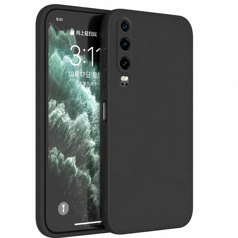 Husă de protecție din silicon TPU Topme pentru Huawei P30 (6,1") - Negru — Culoare neagră, nu gri (stare: vezi a 2-a imagine)