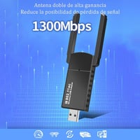 JESWO Dual Band WiFi USB Adapter 1300Mbps - Nagy Hatótávolságú 2×5dBi Antennával, 5GHz/2.4GHz, Windows 11/10/8/7/XP Kompatibilis 3