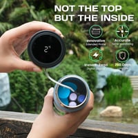 KEKHEALTH Inzulinhűtő Táska Digitális Hőmérséklet Kijelzővel - Gyógyszerhűtő Utazáshoz, 60 Órás Hűtés, 2-8°C, 2 Jégakkuval, Ködkék 2