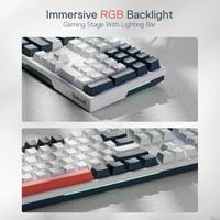 Redragon K668 RGB Mechanikus Gamer Billentyűzet 104 Gomb Piros Switch 3