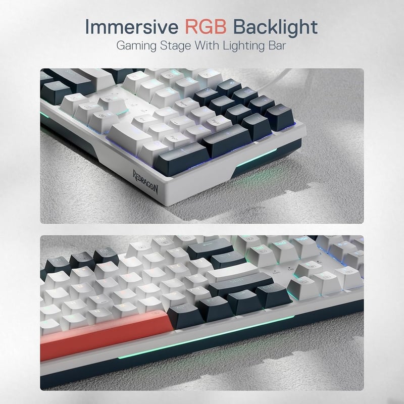 Redragon K668 RGB Mechanikus Gamer Billentyűzet 104 Gomb Piros Switch