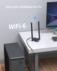 ioGiant WiFi 6 AX1800 USB adapter PC-hez, nagy hatótávolságú, Windows 10/11 2