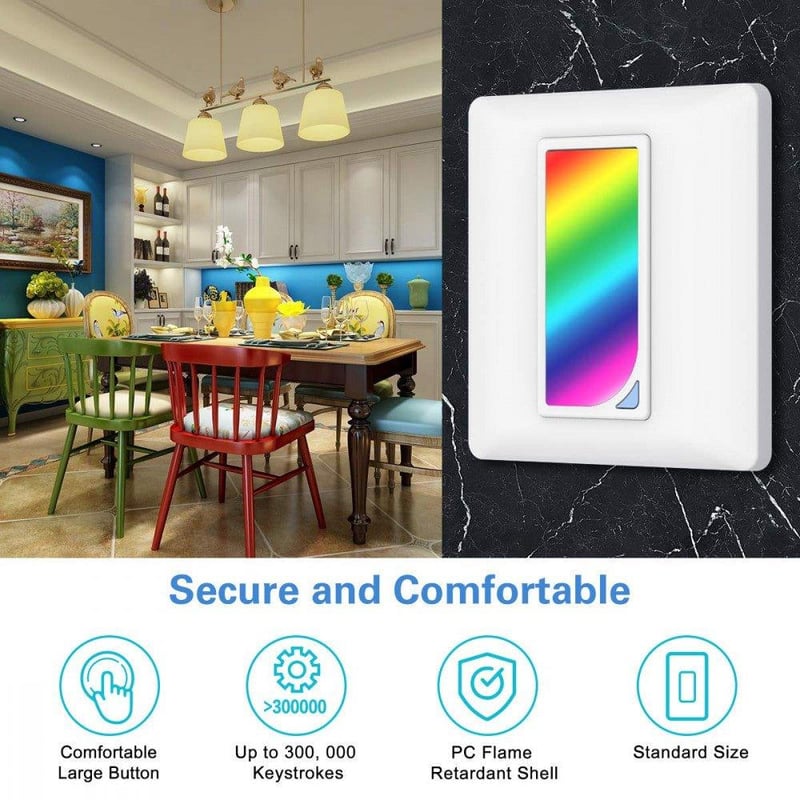 MoKo WiFi RGB Dimmer Okoskapcsoló 3db, Alexa/Google/Siri Kompatibilis