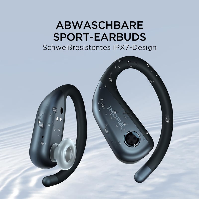1MORE Fit S50 Nyitott Bluetooth 5.3 Fülhallgató - 38 Órás Üzemidő, IPX7 Vízálló, Kényelmes Viselet Futáshoz, Edzéshez és Mindennapos Használ