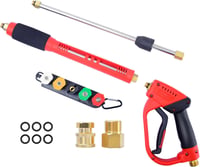 HENYEER Nagynyomású Mosópisztoly 5 Cserélhető Fúvókával - M22-14mm Csatlakozás, 5000 PSI, Autómosáshoz, Kerthez 1