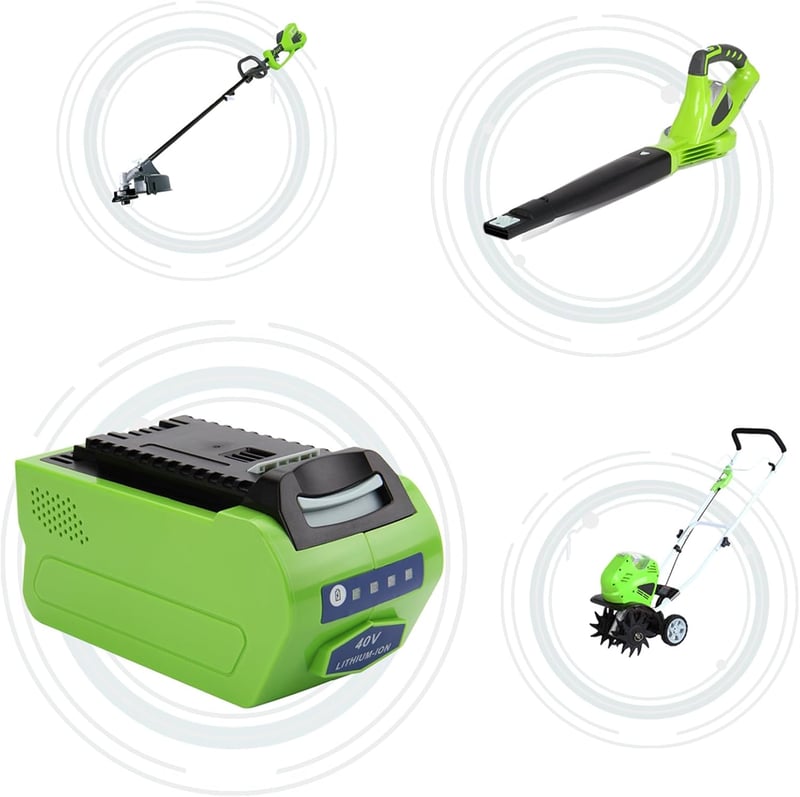 Exmate Li-Ion 40V 5.0Ah Akkumulátor GreenWorks G-MAX Szerszámokhoz - Kompatibilis 29472 29282 2601102 24252 29462 29302 29662 Modellekkel
