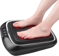 RENPHO Lábmasszírozó Gép Melegítő Funkcióval, Shiatsu Elektromos Talpmasszázs Készülék Állítható Sebességgel 6