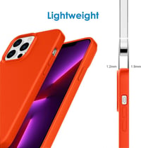 iPhone 13 Pro Max Ütésálló Szilikon Tok - Téglavörös, Vezeték Nélküli Töltés 5