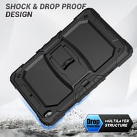 SEYMAC iPad 10,2" ütésálló tok 9./8./7. generációhoz, állvánnyal és ceruzatartóval, fekete 5
