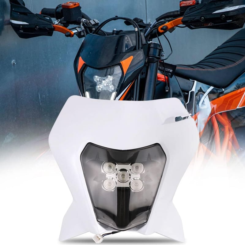 Faro One LED Pro Motoros Első Fényszóró KTM EXC EXCF SX SXF XC XCF XCW XCFW Modellekhez 125-530 Köbcentiméter Fehér Színben