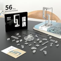 Millionspring Anti Gravitációs Építőkészlet - 56 Darabos Tensegrity Szobor Készlet, Fizikai Egyensúly Játék, Kreatív Fejlesztő Építőelemek G 4