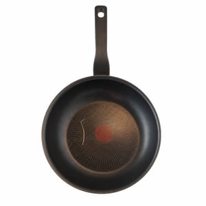Tigaie Tefal XL Force C38504 24 cm, aluminiu antiaderent, cu indicator Thermo-Signal, negru — zgâriată la mijloc (produs utilizat)