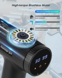 Uplayteck Masszázspisztoly 30 Sebességgel - Izommasszírozó 8 Fejjel, Szuper Csendes 40dB, LED Kijelző, Érintőképernyő - Hát, Nyak, Váll Fájd 5