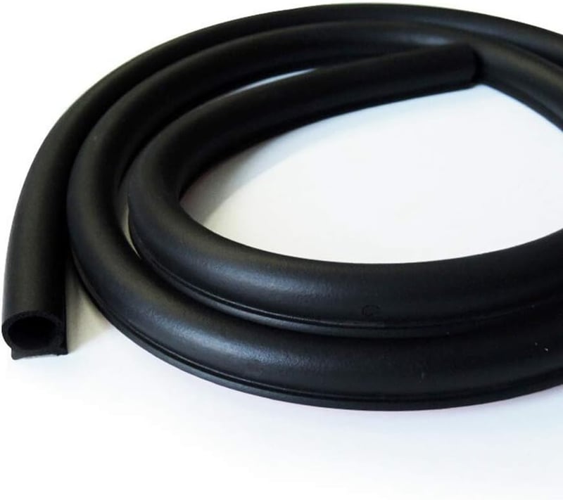 Tuokay 10m EPDM Gumi Ajtótömítés - 12x14mm D-alakú Szigetelőcsík Autóajtóhoz, Motorházhoz, Csomagtérhez - Hangszigetelő Tömítőszalag A