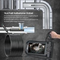 DPduct 10m Kettős Lencsés Endoszkóp Kamera 5.0" IPS Kijelzővel - 7.9mm IP67 Vízálló Ipari Vizsgálókamera 8+1 Állítható LED Világítással 6