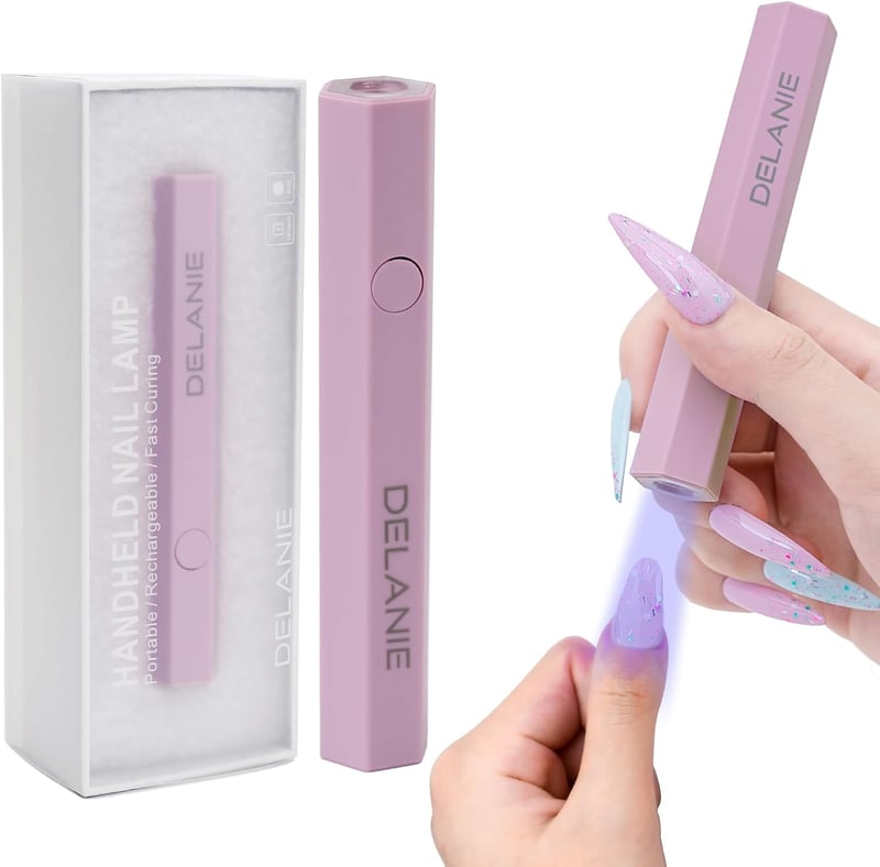 Delanie Mini UV LED Lámpa Gél Körmökhöz - Hordozható, Újratölthető, Gyorsszárító - Lila