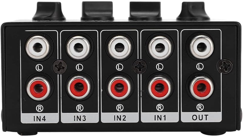 RCA Mini Passzív Keverő 4 Csatornás, Számítógéphez, Telefonhoz, CD-hez