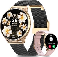 fitonyo Okosóra Nőknek - 1,32" AMOLED Kijelző, Híváskezelés, 120 Sportmód, Egészségfigyelés, Android/iOS, Fekete 1