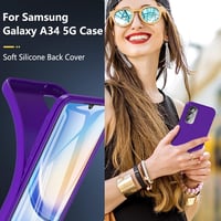 Samsung Galaxy A34 5G 360 fokos védőtok beépített kijelzővédővel - Lila 4