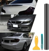 YAOBLUESEA Univerzális Autófólia 200x40cm - Fekete PVC Fényszórófólia, Vízálló, UV-Védő, Hőálló, Karcolásmentes Autómatrica Lámpákhoz 8