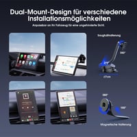 Avylet 9" Vezeték Nélküli CarPlay Kijelző - Apple CarPlay & Android Auto Támogatás, Mágneses Tartó, GPS Navigáció, IP67 Tolatókamera, Blueto 7